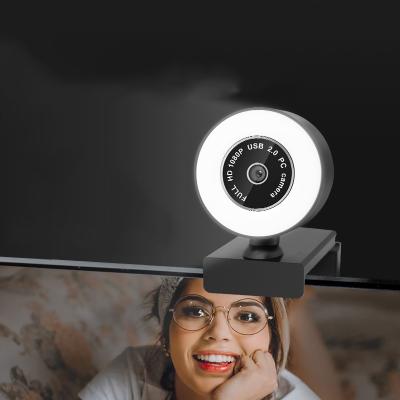 China Wholesale Meeting.Education.Video Call.PC Ring Light Full HD 1080P 2K Live Streaming Online PC USB USB Webcam With Fill Light for sale