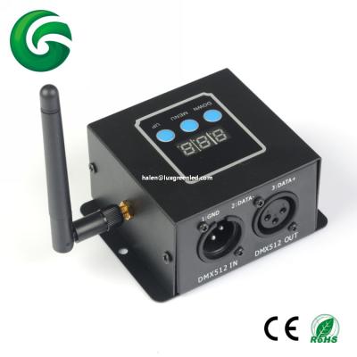 China 3/4 channel high quality wireless dmx controller/dmx512 decoder with XLR 3-PIN connector LUG-WRDMX-Dis-3CH for sale