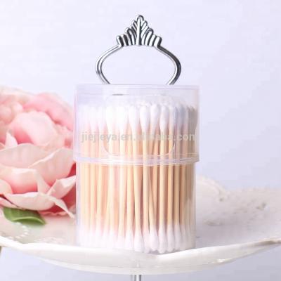 China Wholesale China Market Agents Disposable Double Tips Customized Logo Bamboo Stick Cotton Buds for sale