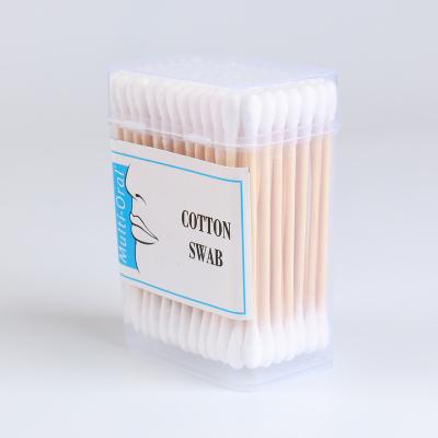 China Free Sample Accessories Makeup Tool Disposable Cotton Pads With Bamboo Stick for sale