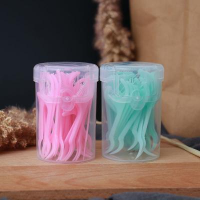 China Factory Directly Wholesale Disposable Oral Cleaning Dental Floss 50Pcs Eco-friendly Multicolor Picks for sale