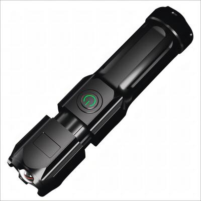 China Emergency 10000lumen 30W Led 18650 Lightweight Zoomable Type-C Rechargeable Led Stick Light IPX4 1500m Outdoor Tactical Camping COB Flashlight for sale