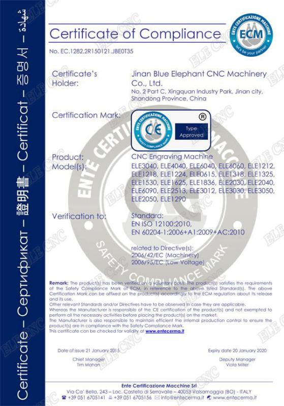 CE - Jinan Blue Elephant CNC Machinery Co., Ltd.