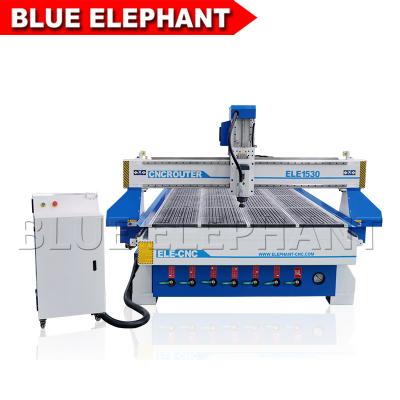 Cina Asse blu 3 delle macchine per la lavorazione del legno 1530 di combinazione di CNC dell'elefante per la fabbricazione del legno della mobilia del Governo della porta in vendita