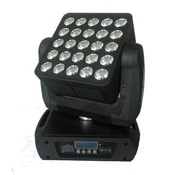 China Theme Park RGBW 4in1 Stage Light 5x5 Led Moving Beam Head Light Blinder for sale