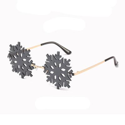 China New Fashion Sunglasses Fashion Trend Frameless Metal Snowflake Shape Sunglasses for sale