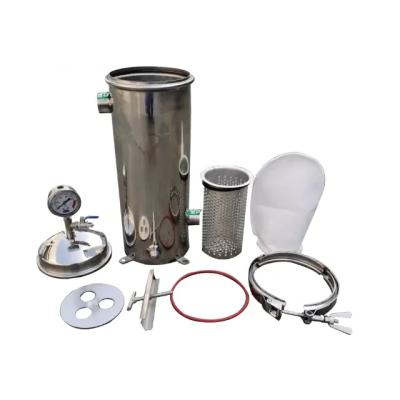 China Sanitary Water Treatment Hotels Milk Beverage Liquid Filtration Single Stainless Steel Bag Filter Single Housing for sale