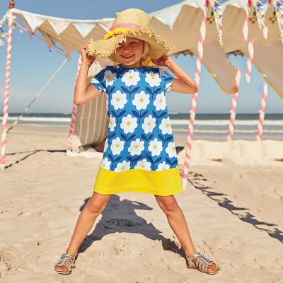 China New breathable cartoon printed children's shirt girls' dress girls' summer short skirt for sale