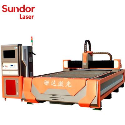 China Sundor 500w 1000w 2000w air cooled metal iron fiber laser steel cutting machine with 3 years warranty for sale