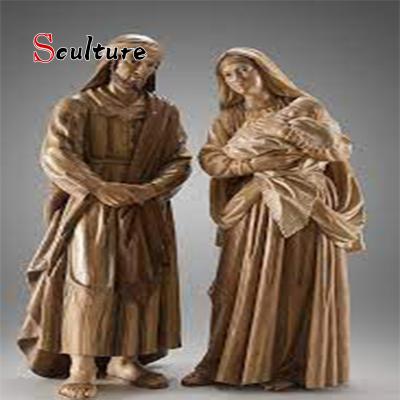 China Brass Copper Statue The Mourning Christ Bronze Jesus Of Pieta Europe Church Life Size Religious Metal And Virgin Sculpture for sale