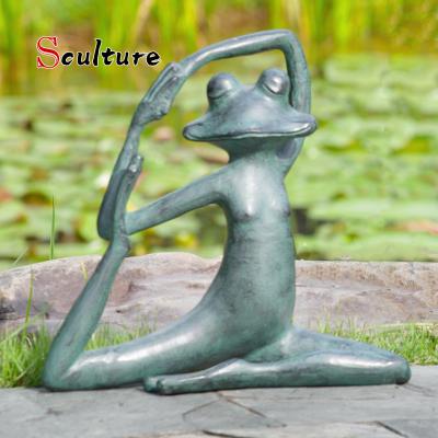 China Funny Frog Zen Europe Garden Sculpture for Garden Patio Yard Lawn for sale