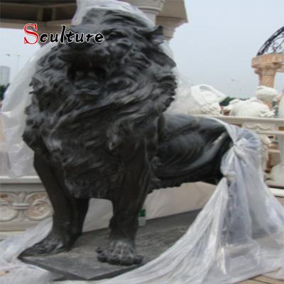 China Hot Selling Europe Large Art Bronze Nice Life Size Outdoor Garden Sculpture Bronze Lion Statue for sale