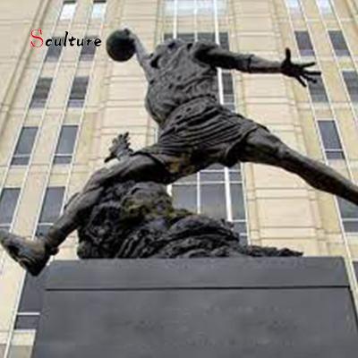 China Life Size Famous Bronze Sculpture Of Europe NBA Star Michael Jordan for sale