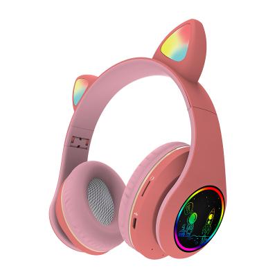 China Hot Sale Cute Cat Kids Stereo Sound Wireless Headband Led Lightweight Wireless Earphone 930 plus for sale