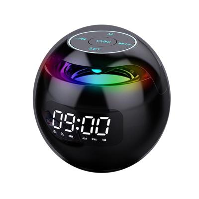 China No AUX music player. G90s Mini Ball Wireless Speaker LED Display Alarm Clock Support 3.5mm TF Card FM Radio G90S for sale