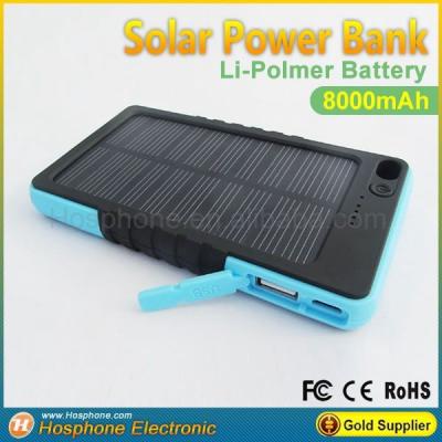 China Waterproof Dustproof Solar Power Bank Anti-Cut Charger Power Bank 5000mAh For iPhone For Samsung Mobile Cell Phone for sale