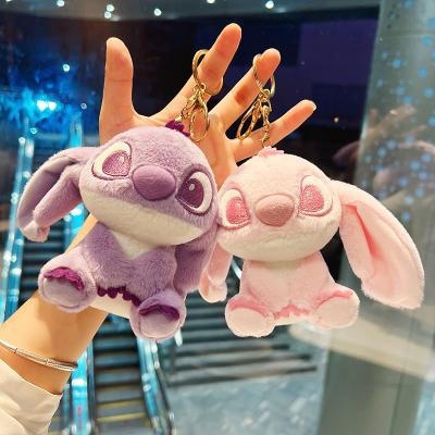 China Wholesale Kids Adults Birthday Home Decoration Stitch Plush Toys Soft Stuffed Toys Lilo And Stitch Plush Peychain Keychain for sale