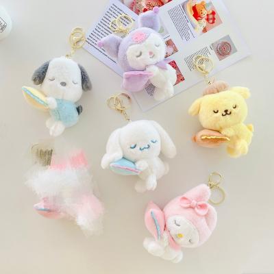 China Home Decoration Kawaii Sanrio Hello Kitty Plush Keychain Cute Cartoon Kuromi Cinnamoroll Birthday Kids Adults My Melody Plush Toys Pendant Plushie Doll Gifts for sale