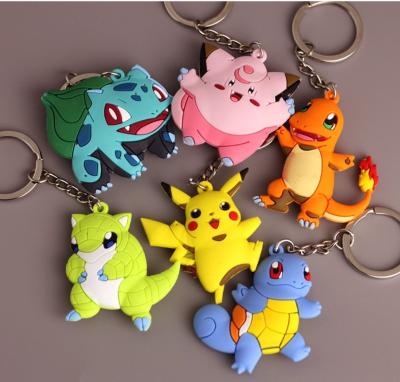 China Key Chain Jewelry Accessory Ring Holder Kid Gift Trinkets PVC Action Rubber Pendant Key Chain For Car Keys Decoration for sale