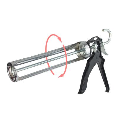 China 600ml metal tube sausage sealant glue pneumatic caulking gun silver portable mortar anti-drop labor saving tool for sale