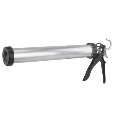 China Power Portable Silver Barrel Anti-Drop Leakage Mortar Tube Sausage Sealant Aluminum Glue Caulking Gun for sale