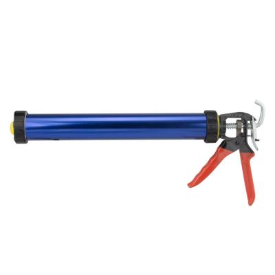 China 600ml Barrel Portable Heated Aluminum Tube Sausage Blue Cordless Leakage Anti-Drop Labor Saving Mortar Caulking Gun for sale