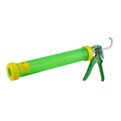 China Green Portable 600ml Mortar Power Mortar Syringe 600ml Metal Tube Sausage Glass Glue Caulking Gun Anti-Drop Save Labor for sale