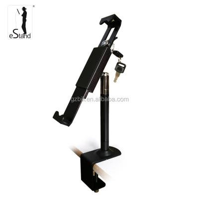 China Snack Bar/Coffee Tablet Stand eStand BR24014Q Metal Material 10.4 Tablet Display Security Holder Clamp Table Edge for sale