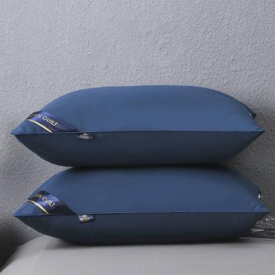 China Portable Hotel Blue Down Alternative Hilton Pillow Almohada and Pillow Case Cover Manufacturer for sale