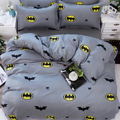 China Nondisposable Cute Cartoon Design 3d Printed Duvet Comforter Cover Pillowcase Polyester Three Piece Bedding Set for sale