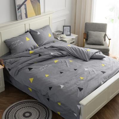 China Queen Size 3pcs Bedding Set Nondisposable Luxury Printed Duvet Cover Pillow Case Set Gray for sale