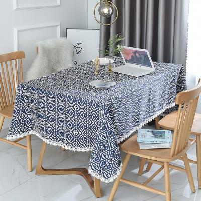 China Stretch Factory Plain Dyed Rectangle Hotel Dining Banquet Dining Table Clothes Table Cloth for sale