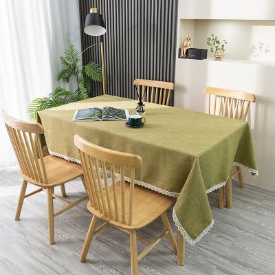 China Stretch Plain Long Linen Tablecloths Table Cloth For Wedding / Banquet / Restaurant for sale