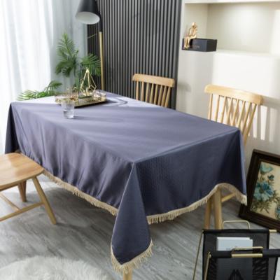 China Stretch Decorations 100% Polyester Plaid Tablecloth For Home Banquet Rectangular for sale