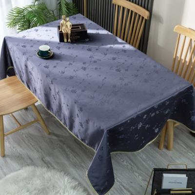 China 100% Home Restaurant Stretch Polyester Rectangle Tablecloth Single Party Place Tablecloths for sale