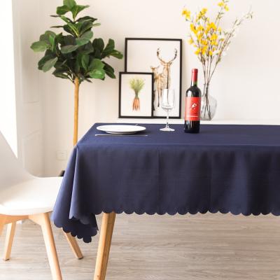 China Stretch solid color simple design wedding table clothes polyester party rectangle tablecloth for sale