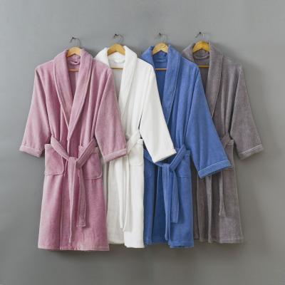 China Luxury High-end Thick Winter Pure Cotton 100pct 380gsm Hotel Bathrobe Bathrobe QUICK DRY for sale