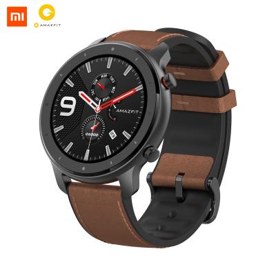 China Wifi Global Version Amazfit 47mm AMOLED Screen GTR 24 Days Battery Life GPS Watch 50ATM Waterproof Amazift Huami SmartWatch for sale