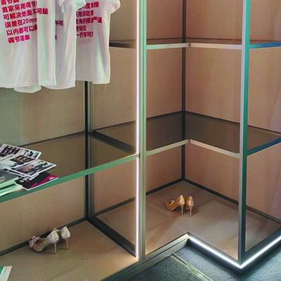 China New Modern Bedroom Wardrobe Cabinet Designs Modern Aluminum Frame Door Bedroom Glass Display Cabinet for sale