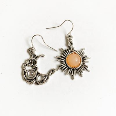 China Vintage Earrings Jewelry Vintage Sun & NC Zinc Alloy Opal Copper Alloy Acrylic Ornament Gem Earrings Drop Pendant Ear Moon Charms; ZHE for sale