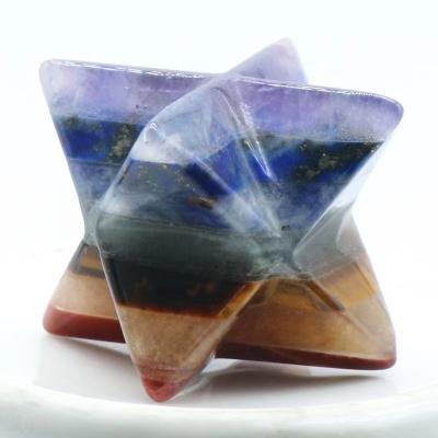 China Europe carved crystal star quartz stones wholesale crystal star geometry chakra merkaba sacred crystal decor 7 star geometry table decor for sale