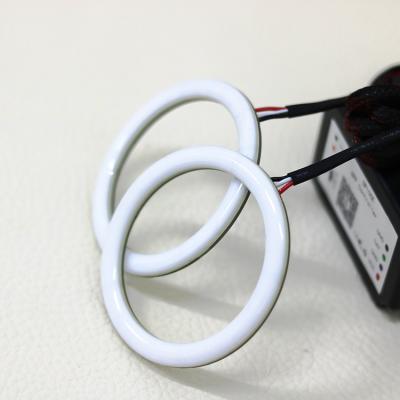 China Universal cars waterproof white coating SRGB chasing flowr seriess 80mm*2 full circle led halo rings for sale