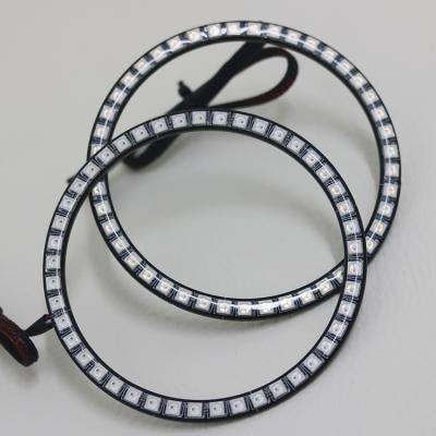 China Special PCB RGB RGBW Chasing Flow Waterproof White Coating 80mm Led Halo Rings for sale