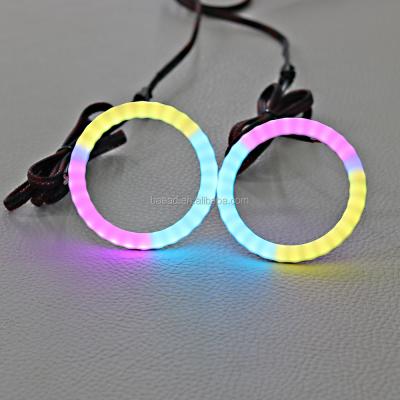 China Universal Cars Baead sk6812 LED Angel Eye Light Cotton Chasing Halo Rings For Universal Cars for sale