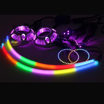 China Newest Color Car/Motorcycle/ATV Slingshot 2021 Running Flashing Light/Flexible Shift RGB Soft Daytime Led Tube Chasing Strips for sale