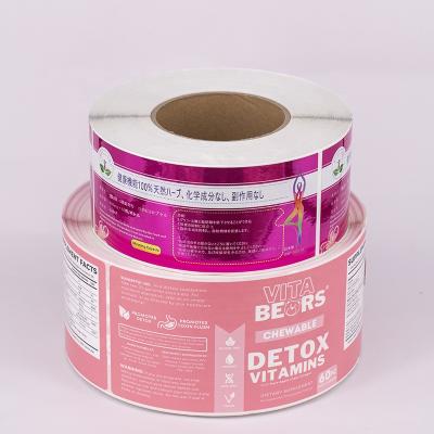 China Healthy Care Supplement Product Bottle Waterproof Custom Printing Nutritional Sticker , Self Adhesive Roll Labels for sale