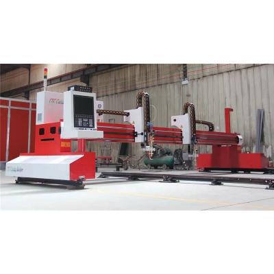 China Factory sale hot cnc flame structure plasma cutter/plasma gantry with two main servo motor for sale