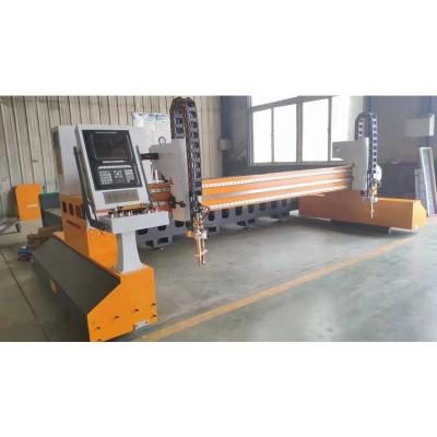 China Factory China - Made Steel Plate Cutting Gantry Plasma Flame Resistant Double - Head Cutting Machine for sale