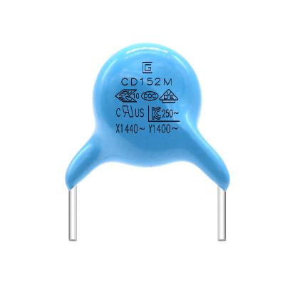 중국 UL Certified Y1 Safety Capacitor 152M/400V  Rated Voltage Cylindrical/Rectangular Shape - VDE/CQC/CE Approved 판매용