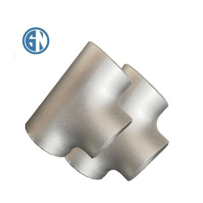 China Stainless Steel Size Concentric Eccentric Head Welding Seamless PED IOS End Cap Equal Diameter Tee Welded Pipe Fittings for sale